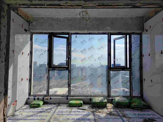 Large Aluminum Casement Windows Waterproof Left / Right / Top / Bottom Opening Style