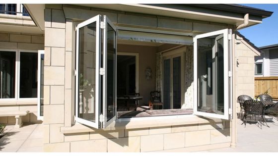 Residential Aluminium Windows Double Glazed Bifold Exterior Windows